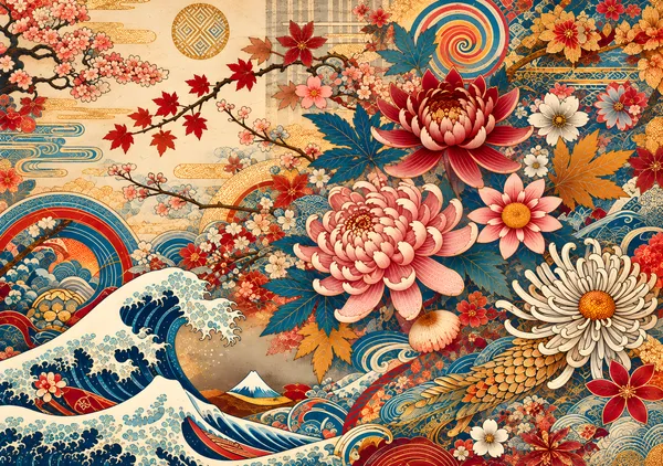 05朱色の波花 - EcoTree-Shop