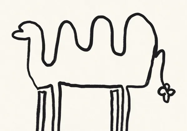 Line Art Camel - Little Dean