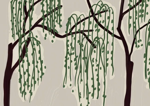 Weeping Willow Branches in Cream & Sage - Little Dean