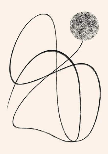 Continuous Line Loop with Textured Circle 02 - Little Dean