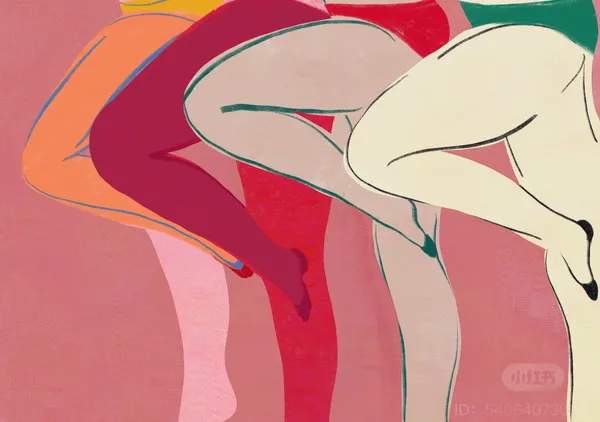 Lounging Figures in Crimson, Rose & Ochre - Little Dean