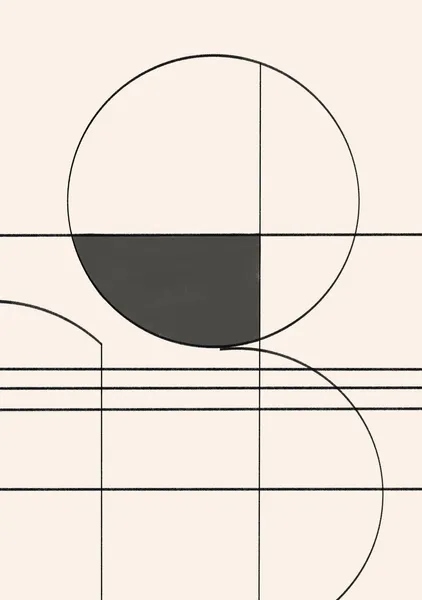 Modern Geometric Balance in Cream and Slate - Little Dean