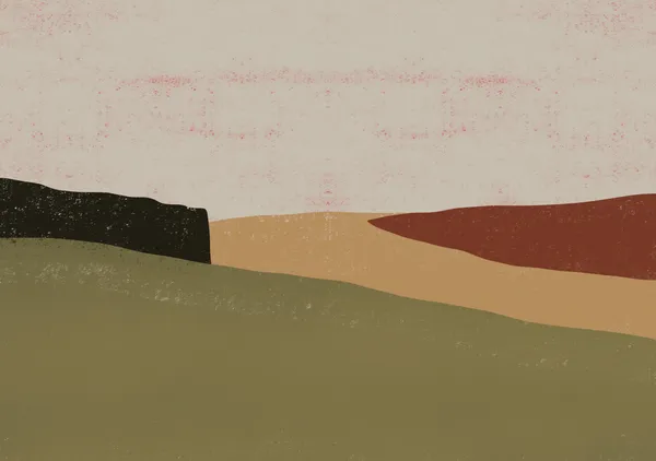 Abstract Horizons in Olive, Ochre & Rust - Little Dean