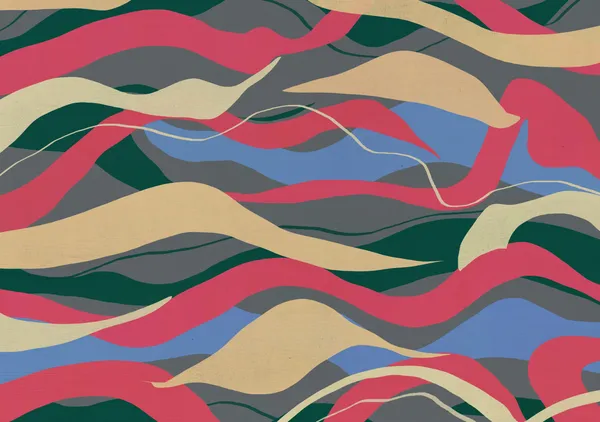 Vibrant Layered Strata in Crimson & Teal - Little Dean