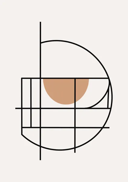 Minimalist Semi-Circle and Grid with Terracotta Accent - Little Dean