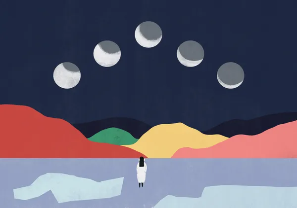 Moon Phases & Solitary Figure - Little Dean