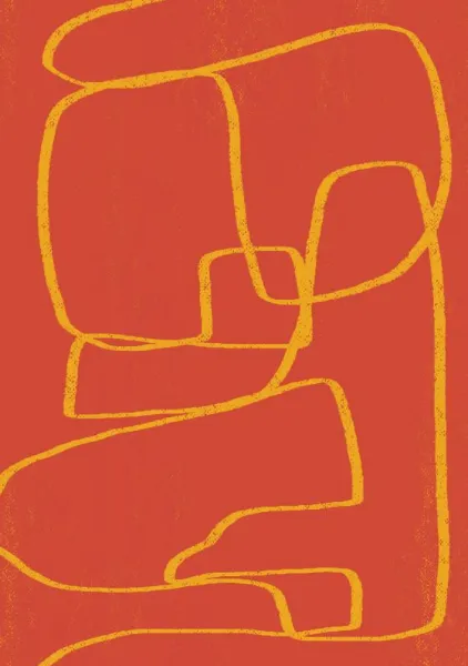Continuous Contour in Terracotta - Little Dean