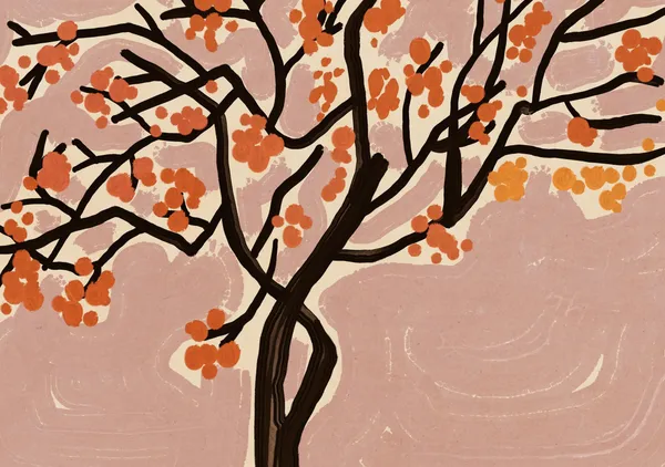 Autumn Blossoms in Terracotta & Ochre - Little Dean