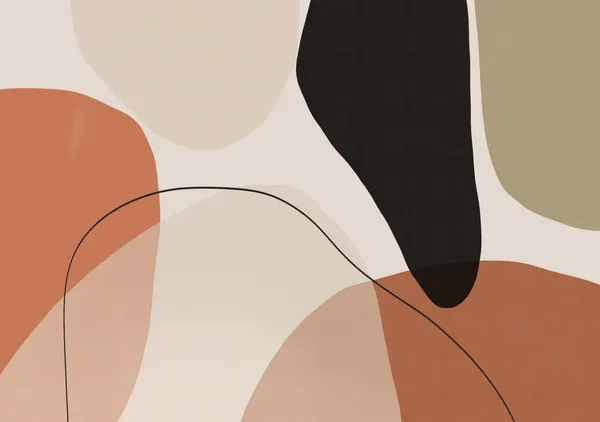 Modern Terracotta & Ochre Organic Abstraction 02 - Little Dean