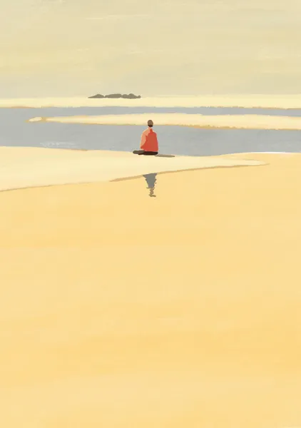 Quiet Shoreline with Red Accent - Little Dean