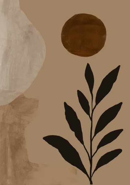 Botanical Study with Terracotta Sun & Foliage - Little Dean