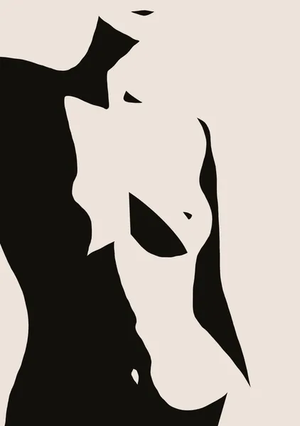 High-Contrast Figurative Form in Obsidian & Off-White - Little Dean