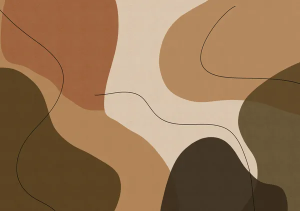 Organic Beige & Olive Abstract deep - Little Dean