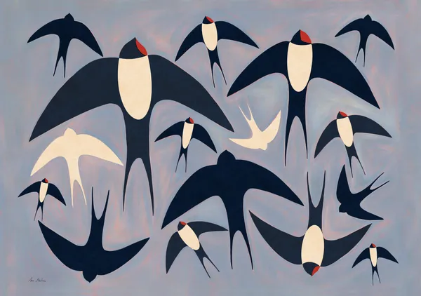 Swallows in Blue - El buen limón
