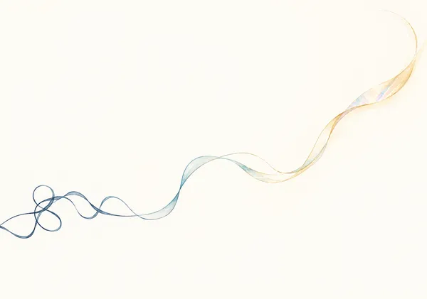 #027: 霧の向こうへ - 一筋の線が描く光 | Beyond the Mist - A Single Line Toward the Light  | Abstract Art, Wall Art, Minimalist, Line - Yuzy
