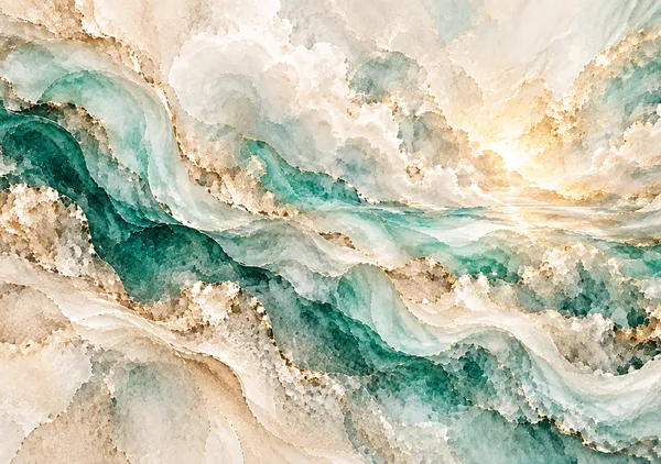 翠光の彼方 - 光が溶ける水晶の海 Beyond the Emerald Light - A Crystal Sea Where Light Dissolves - Yuzy
