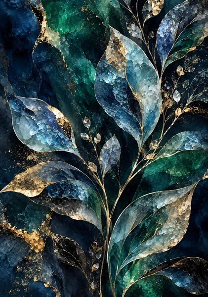 翠晶の夜想花 - 月影に輝く幻想植物 Emerald Nocturne - Botanical Crystals Beneath the Moonlight - Yuzy