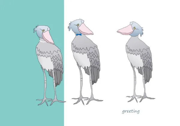 ハシビロコウ＊greeting - 林　順子