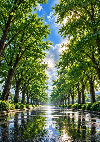 雨上がりの輝く並木道（あめあがりのかがやくなみきみち） - ジーラック