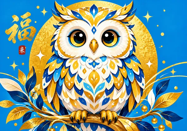 福を招く黄金のフクロウ（ふくをまねくこがねのふくろう） - ジーラック