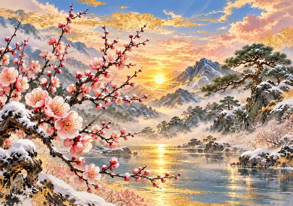 瑞光に咲く紅梅（ずいこうにさくこうばい） - ジーラック