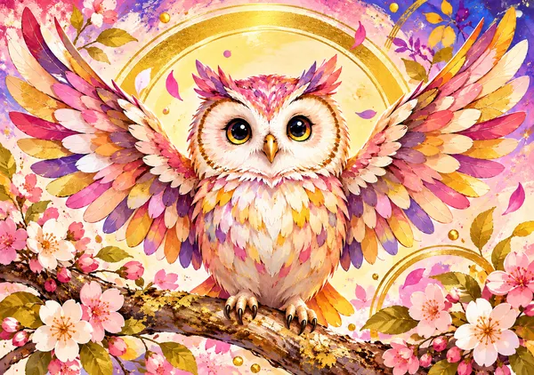 福ひらく桜のフクロウ（ふくひらくさくらのふくろう） - ジーラック