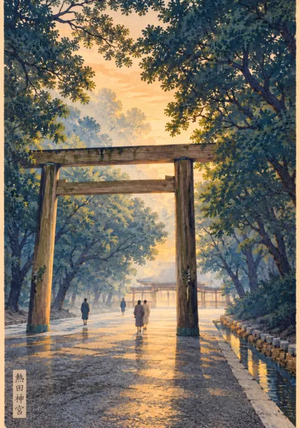 Atsuta Shrine – Whispers of Sacred Dawn　【熱田神宮 ― 聖なる夜明けのささやき】 - ゐらの