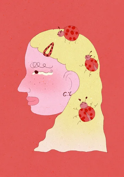 Ladybugs in her hair - Reka Matyas