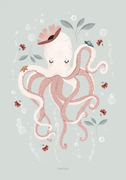 Octopus in a Flower Hat - Michal Marko