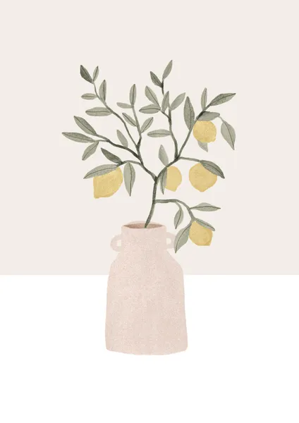 Pottery and Flowers - Lemon Branch - Michal Marko