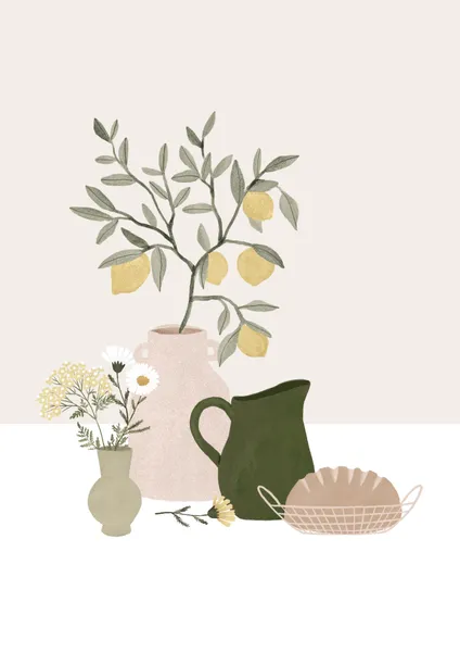 Pottery and Flowers - Spring Table - Michal Marko