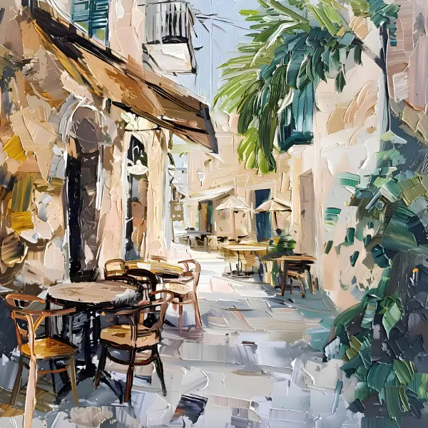 Cafe Street Mallorca Spain - Elena Avanesova