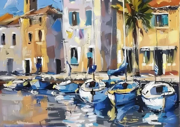 Boats In The Harbor - Elena Avanesova