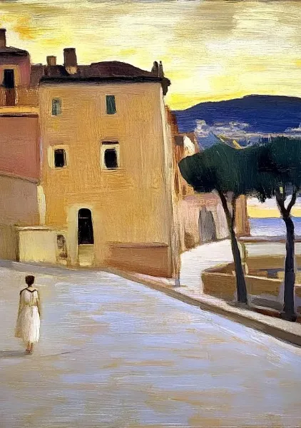 Woman Walking Down The Street - Elena Avanesova