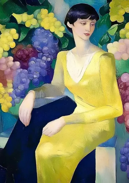 Woman With Grapes - Elena Avanesova