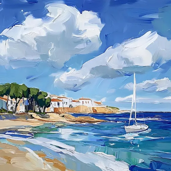 Sailboat On The Beach - Elena Avanesova