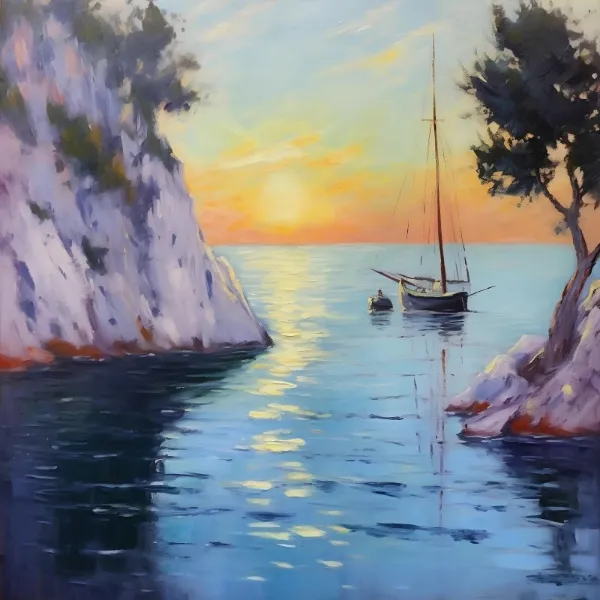 Sunset Sailboat - Elena Avanesova