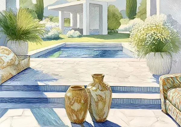 two golden glass vases - Elena Avanesova