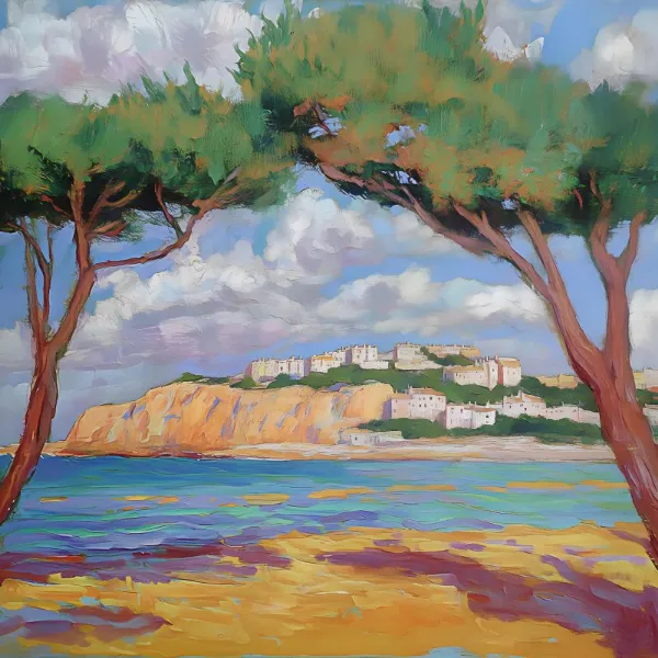 Cypress Trees On The Beach - Elena Avanesova