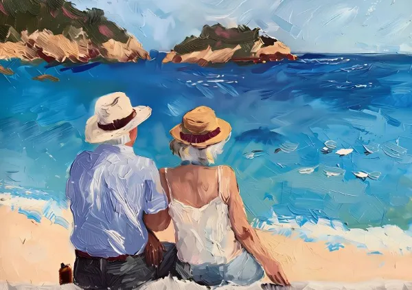 Old Couple On The Beach - Elena Avanesova