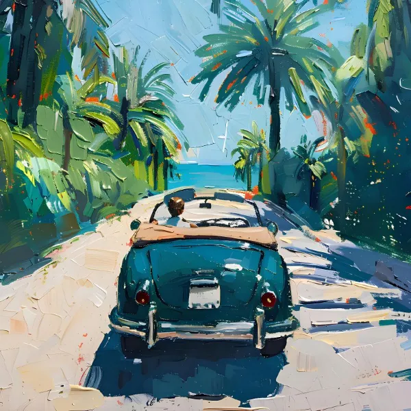 Ride in a convertible in Mallorca - Elena Avanesova