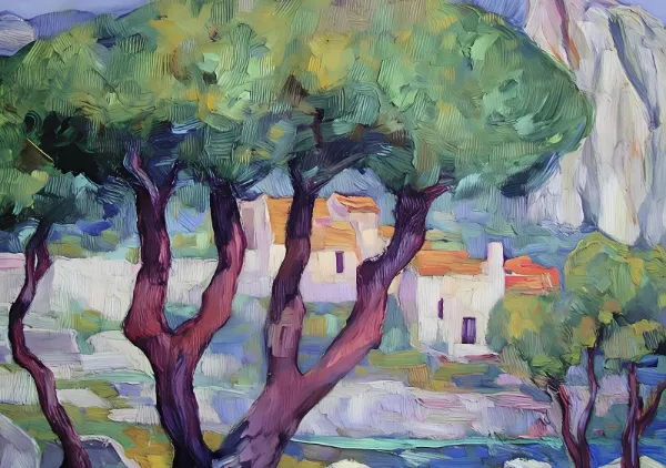 Cypress Trees In the Mountains - Elena Avanesova