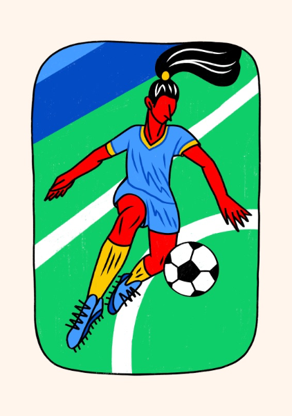 Football Girl Playing - Alexandra Ramirez