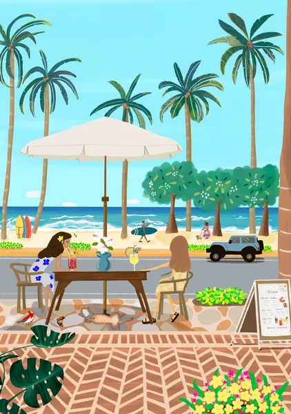 Beach view cafe - Hirai Ai