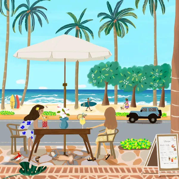 【正方形】Beach view cafe  - Hirai Ai