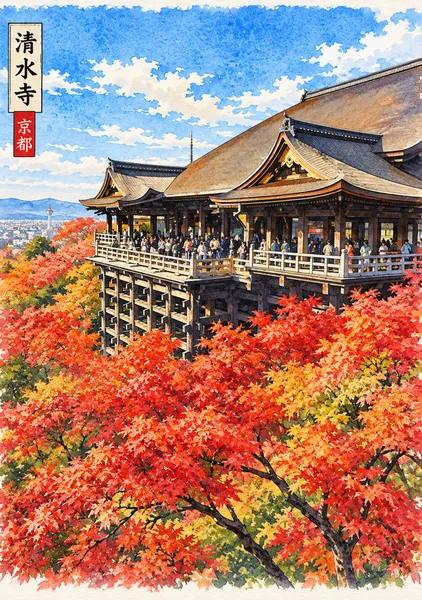 紅葉の清水寺 - MATSUTOMI HAYASHI