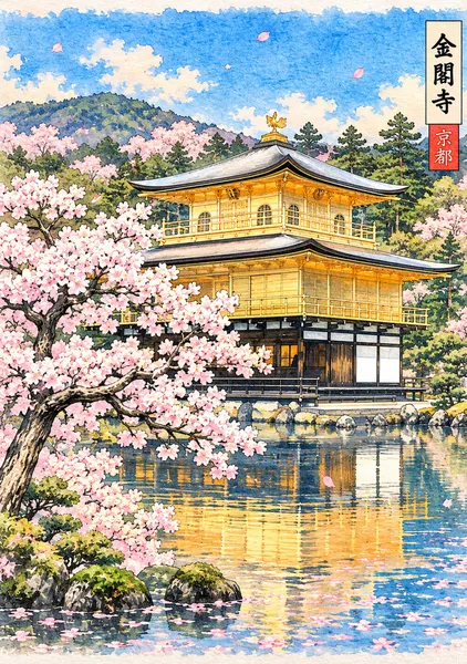 春の金閣寺 - MATSUTOMI HAYASHI