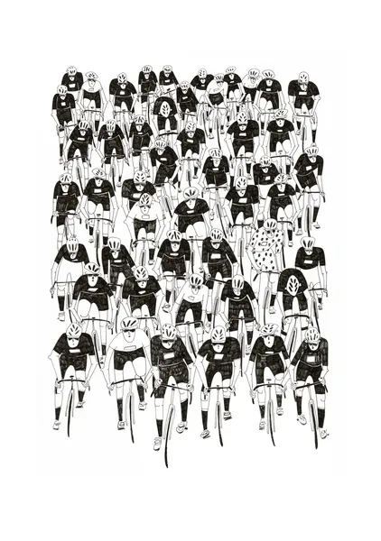 Cyclists on the Peloton  - Marta Bazan