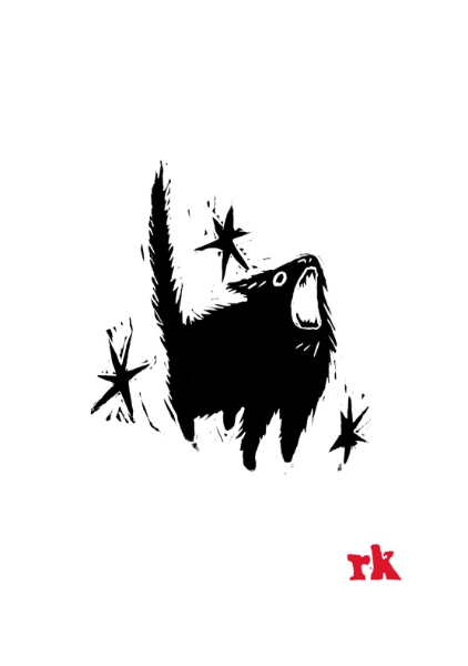 Tiny Cat Big Scream - Rose King Design