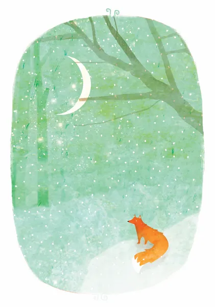 Fox in snowfall - Eszter Schall